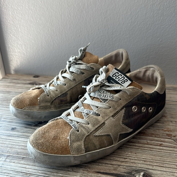 Golden Goose Suede Camo Sneakers Size 39 - Picture 3 of 11